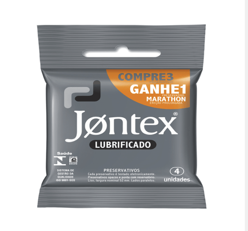 Preservativo Jontex Lubrificado Com 3 Unidades Gratis Preservativo Marathon Ereçao Prolongada