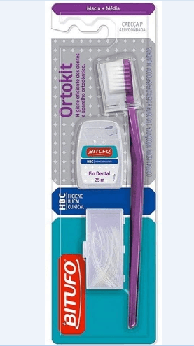 Ortokit-Com-Escova-Dental-Bitufo-Ortodontica-fio-Dental-Bitufo-25m--Estojo-Passa-Fio-Com-30-Unidades