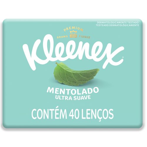 Lenço de Papel Kleenex Menthol - 40 Lenços