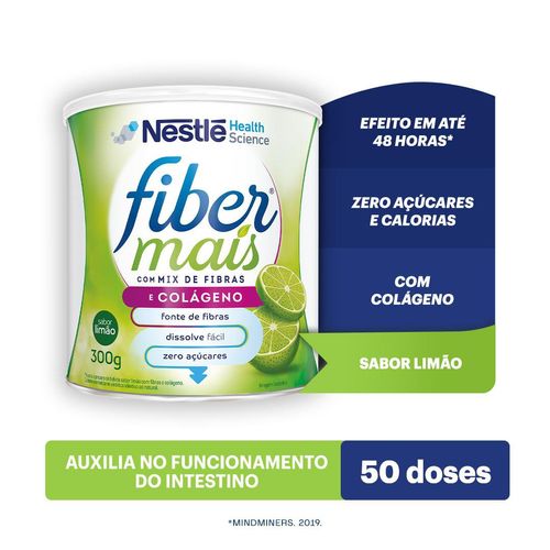 Regulador Intestinal FIBERMAIS Colágeno Mix de Fibras Sabor Limão 300g