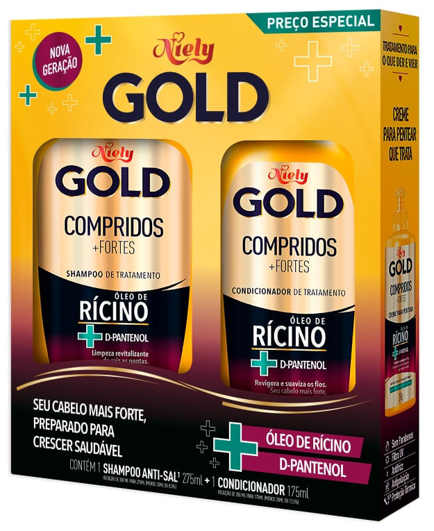 Kit-Niely-Gold-Shampoo-275ml---Condicionador-Compridos-e-Fortes-175ml