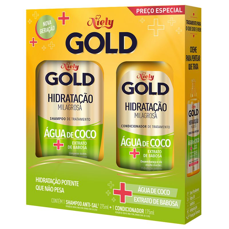 Kit-Niely-Gold-Shampoo-275ml---Condicionador-Hidratacao-Milagrosa-175ml