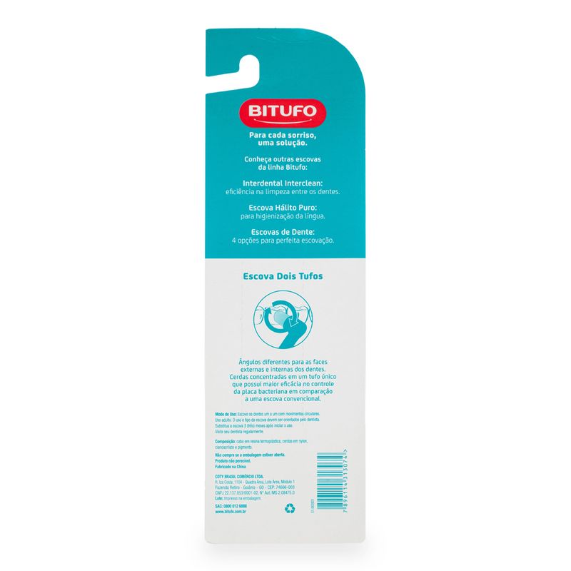 Escova-Dental-Bitufo-Dois-Tufos-Bi-Tufo-Extramacia---2-Protetores-De-Cerdas