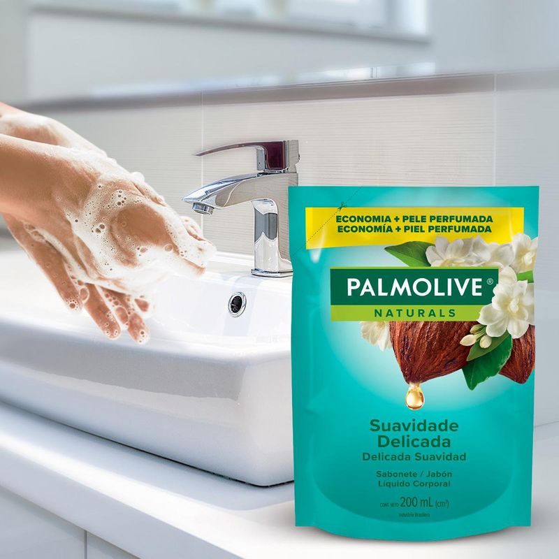 Sabonete Líquido Palmolive Delicada Jasmin 500ml - Azul Atacarejo