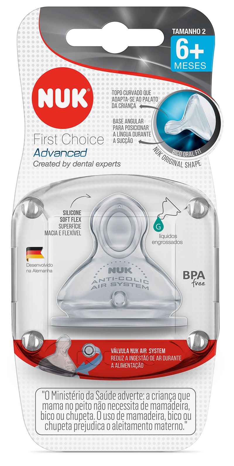 Bico-Nuk-First-Choice-Advanced-Liquidos-Engrossados-Silicone-Tamanho-2