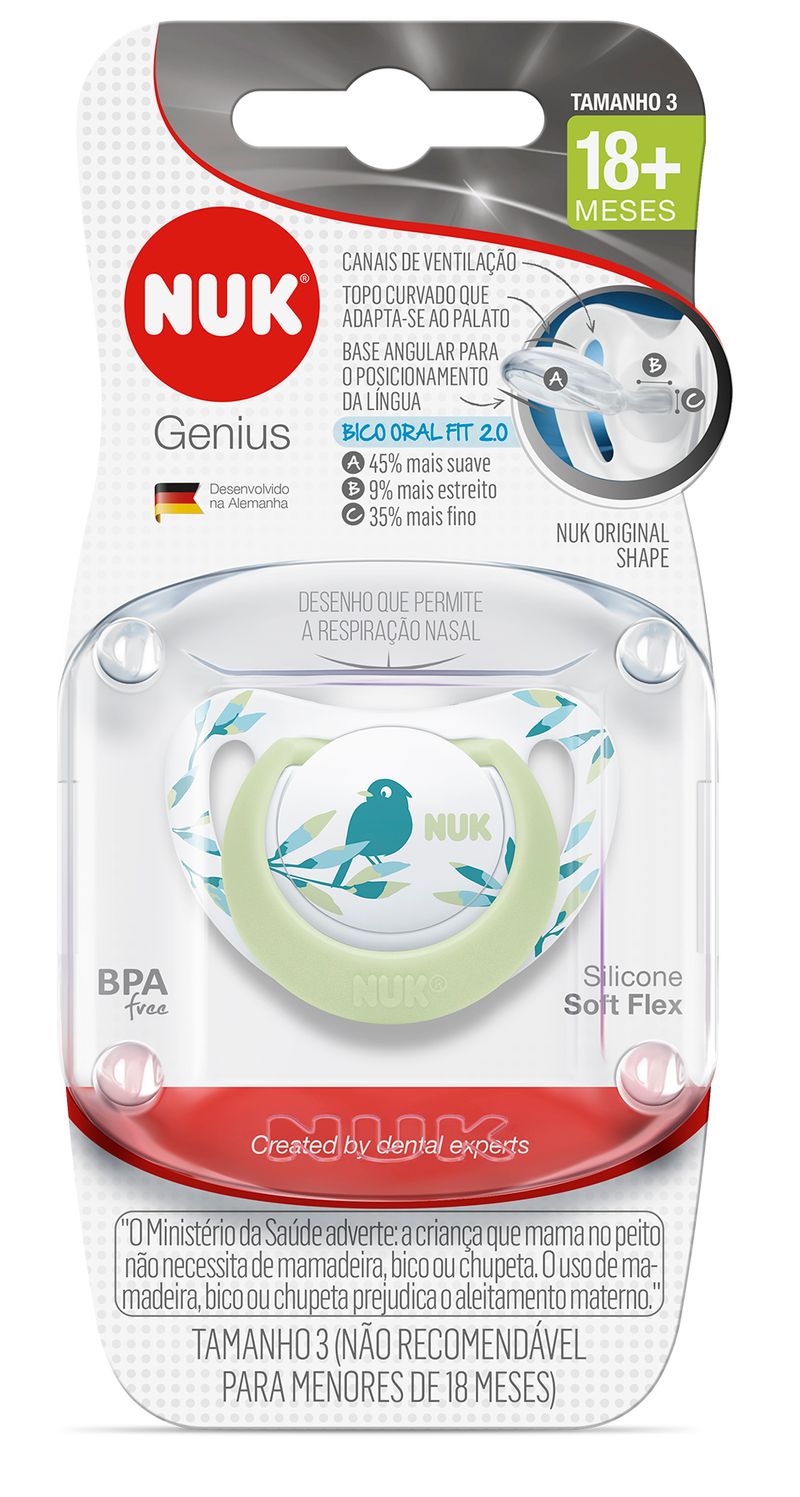 Chupeta-Nuk-Genius-Girl-Silicone-Tamanho-3