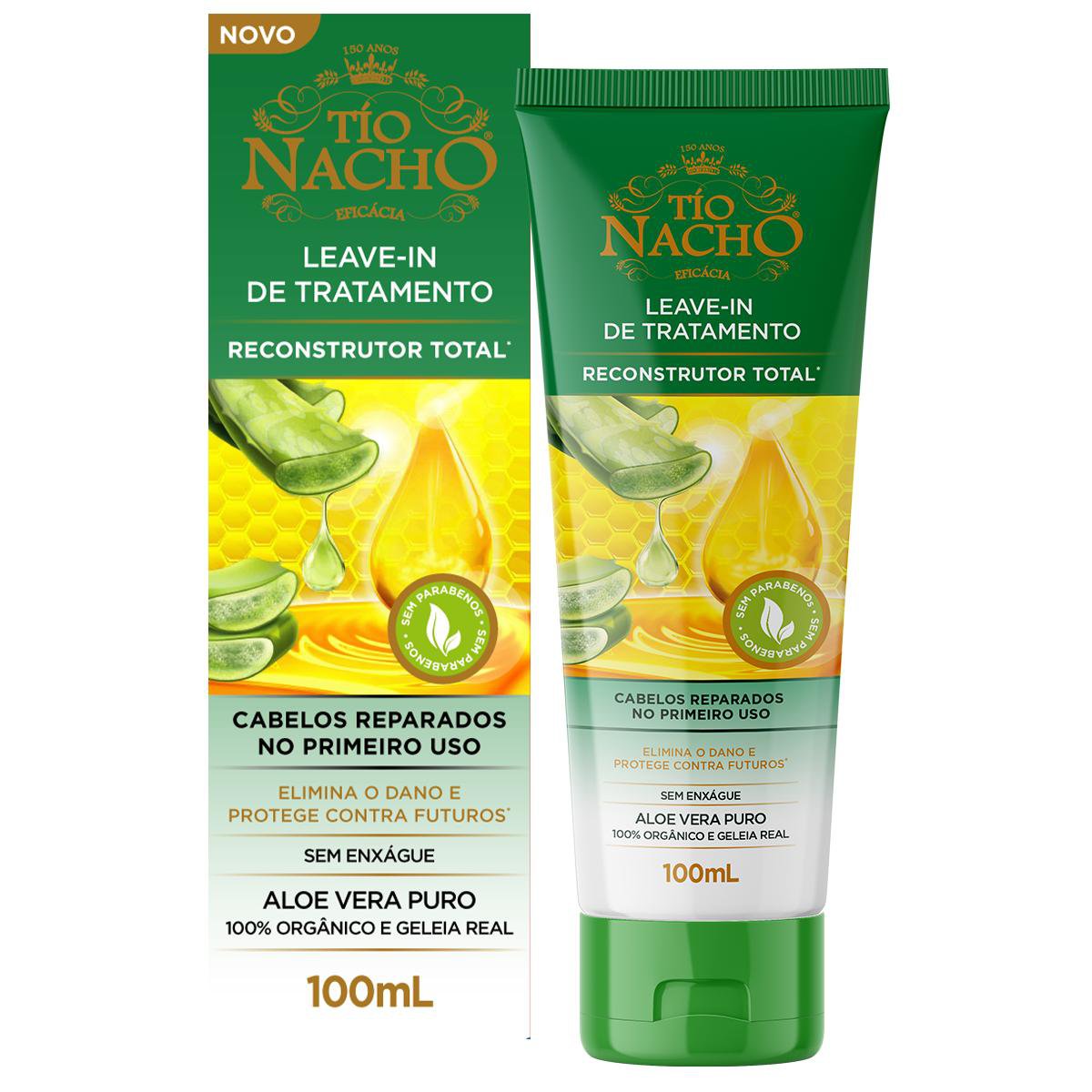 Tio Nacho Leave-In Reconstrutor Total Com Aloe Vera 100% Orgânico