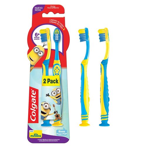 Escova Dental Infantil Colgate Smiles Minions Macia 2un Promo C/ Desconto