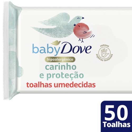 Toalhas Umedecidas Baby Dove Carinho e Proteção 50 Unidades