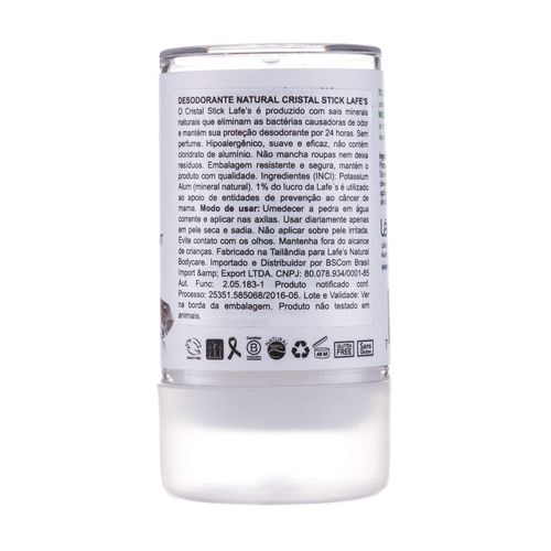 Desodorante Natural Crystal Stick 120g – Lafe’s