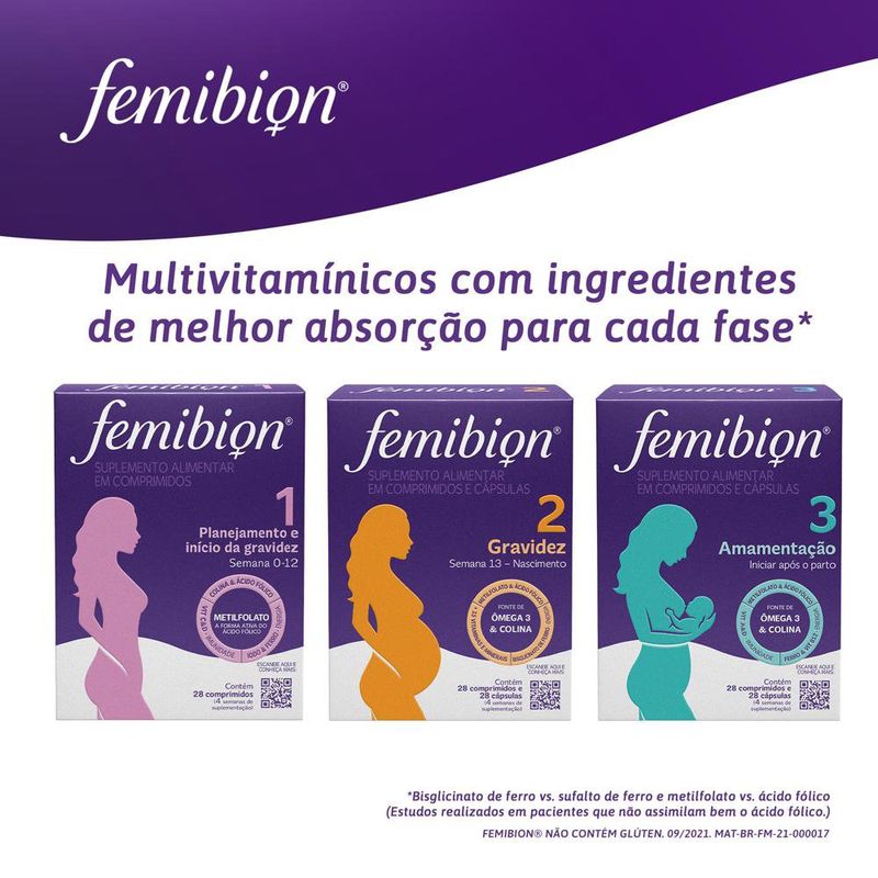 Multivitamínico Femibion 1 Planejamento e Início da Gravidez 28 comprimidos