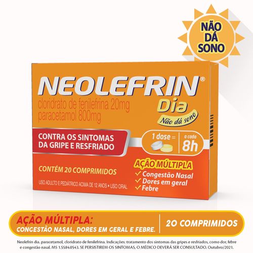 Neolefrin Dia Com 20 Comprimidos