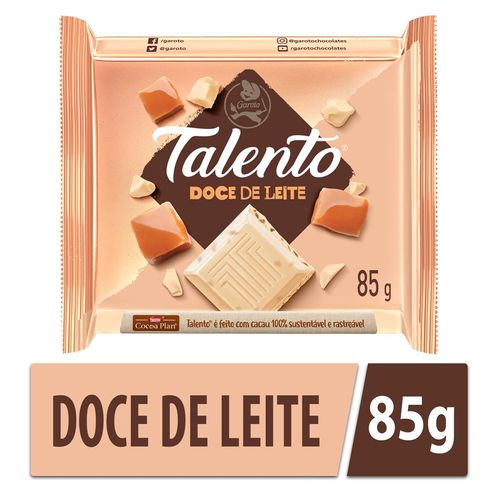 Chocolate Talento Garoto Doce De Leite 85g