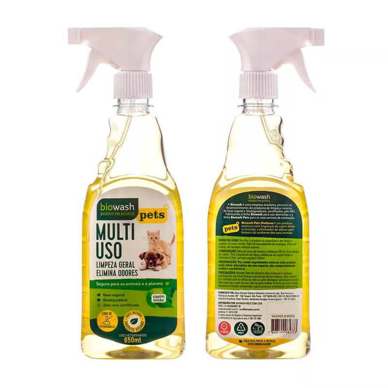 Kit PET Natural com Capim Limão BioWash Pague Menos