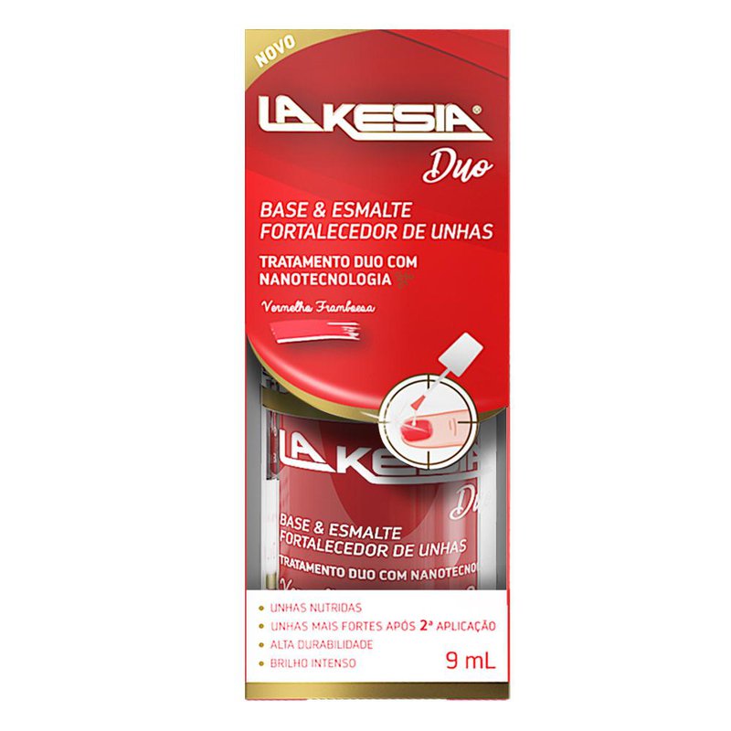 Lakesia-Duo-Esmalte-Fortalecedor-Vermelho-Framboesa-Protecao-E-Tratamento-Para-Unhas-Saudaveis-Vegano-9ml