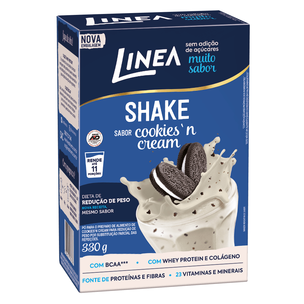 Linea Shake Cookies In Cream 330g - Extrafarma