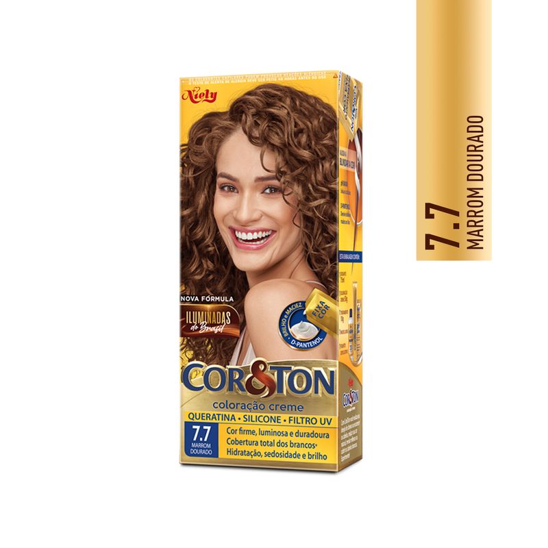 Tintura-Cor-Ton-Niely-kit-7.7-Marron-Dourado