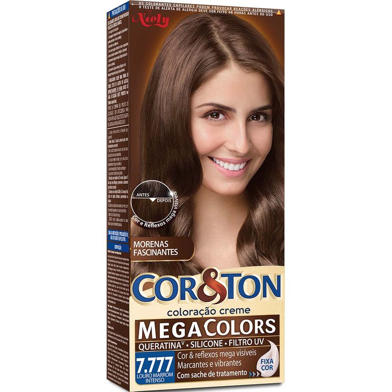 Tintura-Cor-Ton-Niely-Coloracao-Creme-mini-kit-Mega-Colors-7.777-Louro-Marrom-Intenso