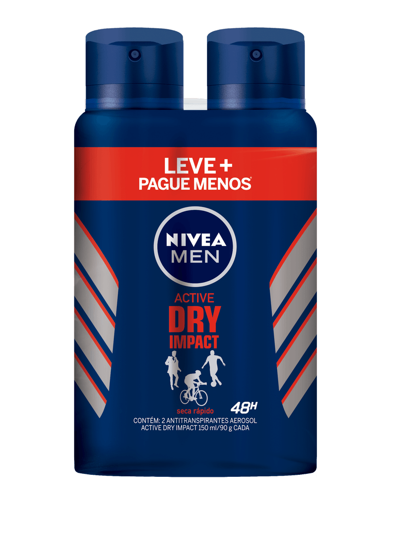 Kit-Com-2-Desodorantes-Nivea-Man-Dry-Impact-Plus-Aerossol-91-G-Com-50--De-Desconto-Na-2°unidade