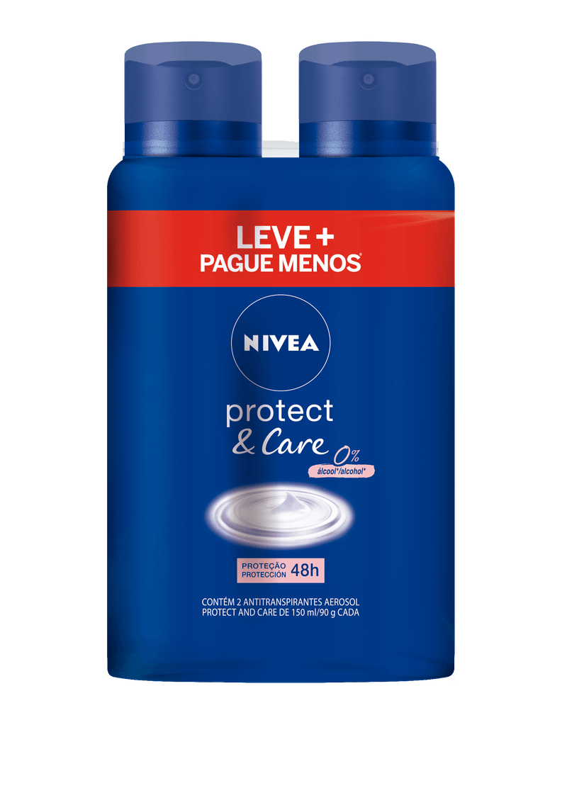 Kit-Com-02-Desodorantes-Nivea-Protect---Care-Aerosol-150ml-Com-50--De-Desconto-Na-2ª-Unidade