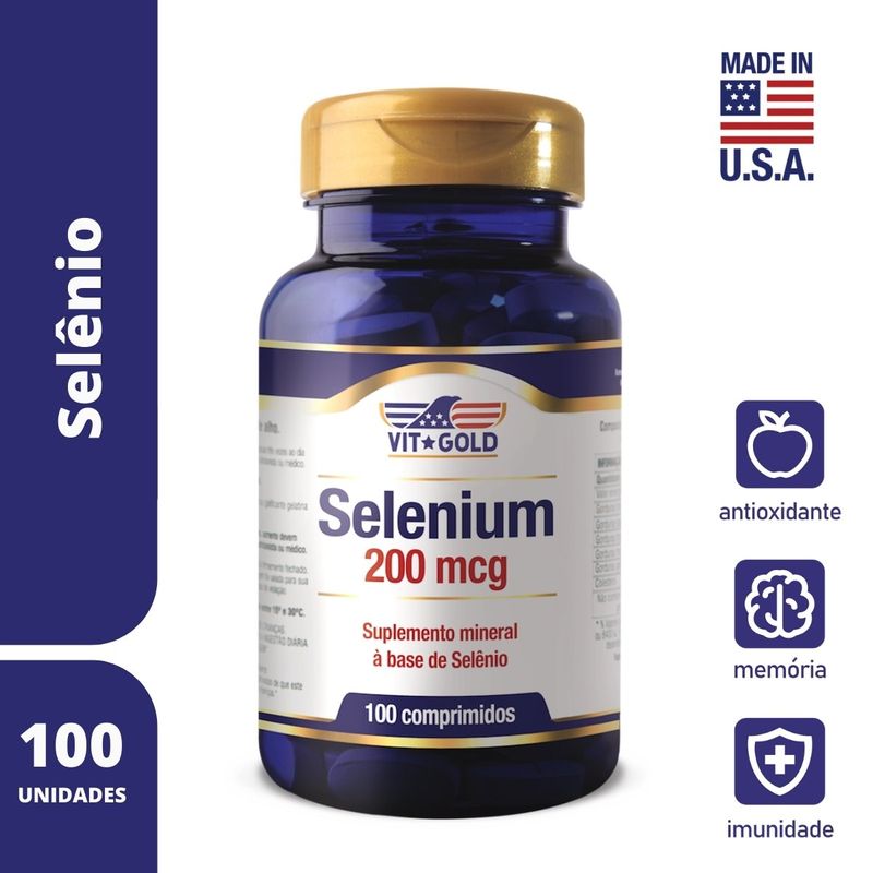 Selenium-200mcg-Com-100-Comprimidos-Vitagold