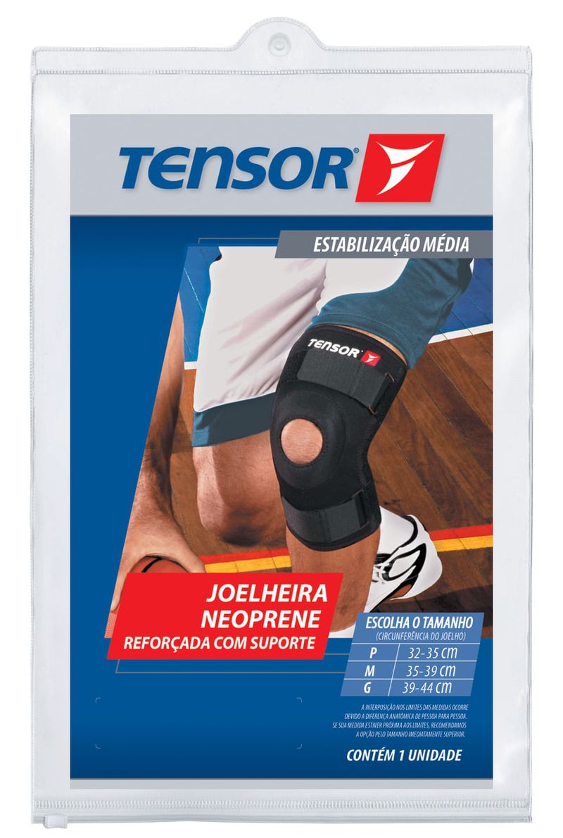 Joelheira neoprene patelar refor ada com suporte Tensor 8511 P