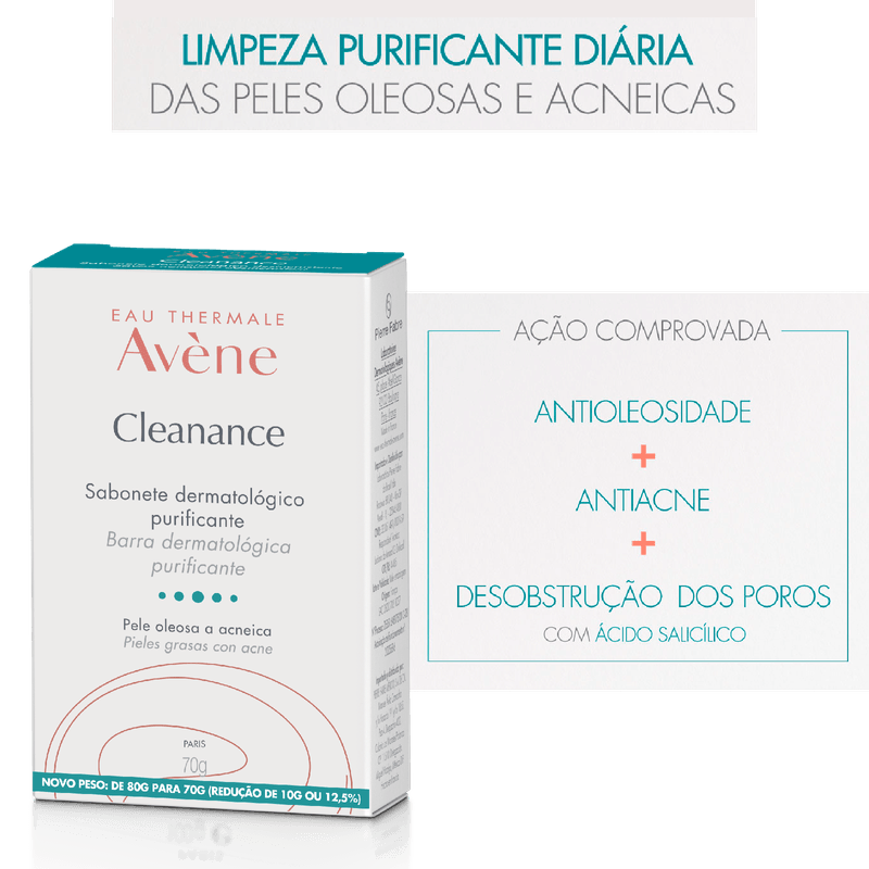 Avene Cleanance Sabonete Barra 70g - Pague Menos