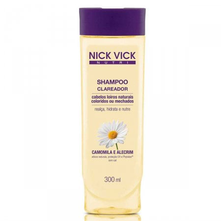 Shampoo Nick Vick Nutri Clareador De Camomila E Alecrim 300ml