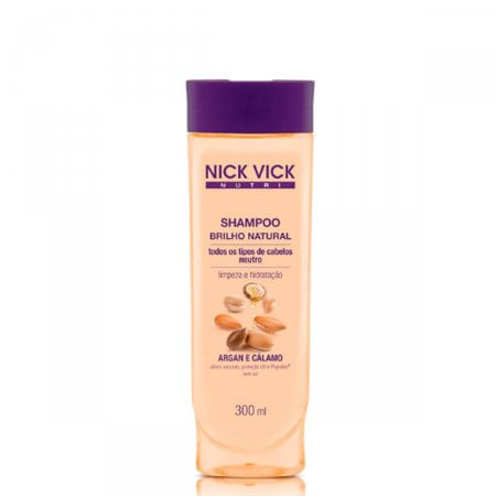 Shampoo Nick Vick Nutri Brilho Natural Para Todo Tipo De Cabelo 300ml