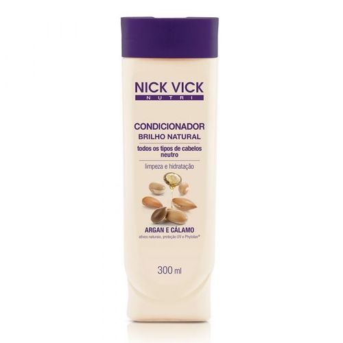 Condicionador Nick Vick Nutri Brilho Natural Todos Os Tipos De Cabelo 300ml