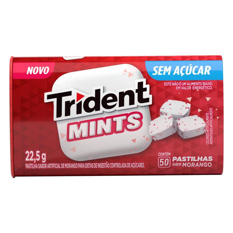 Pastilhas-Trident-Mints-Sabor-Morango-Sem-Acucar-225g