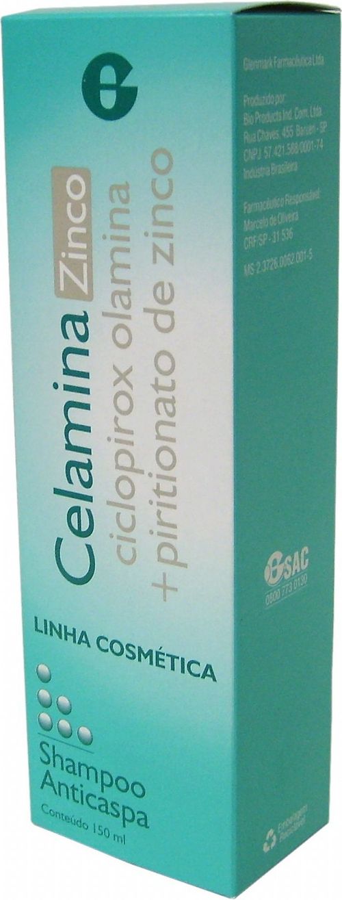 Shampoo Celamina Zinco Com 150ml