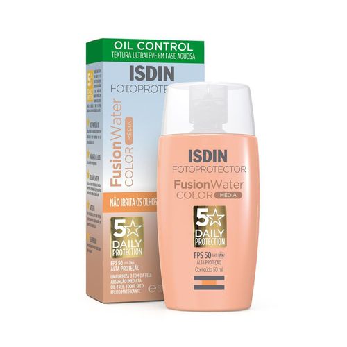 Protetor Solar Isdin Fusion Water Color Média 5 Stars FPS50 50ml