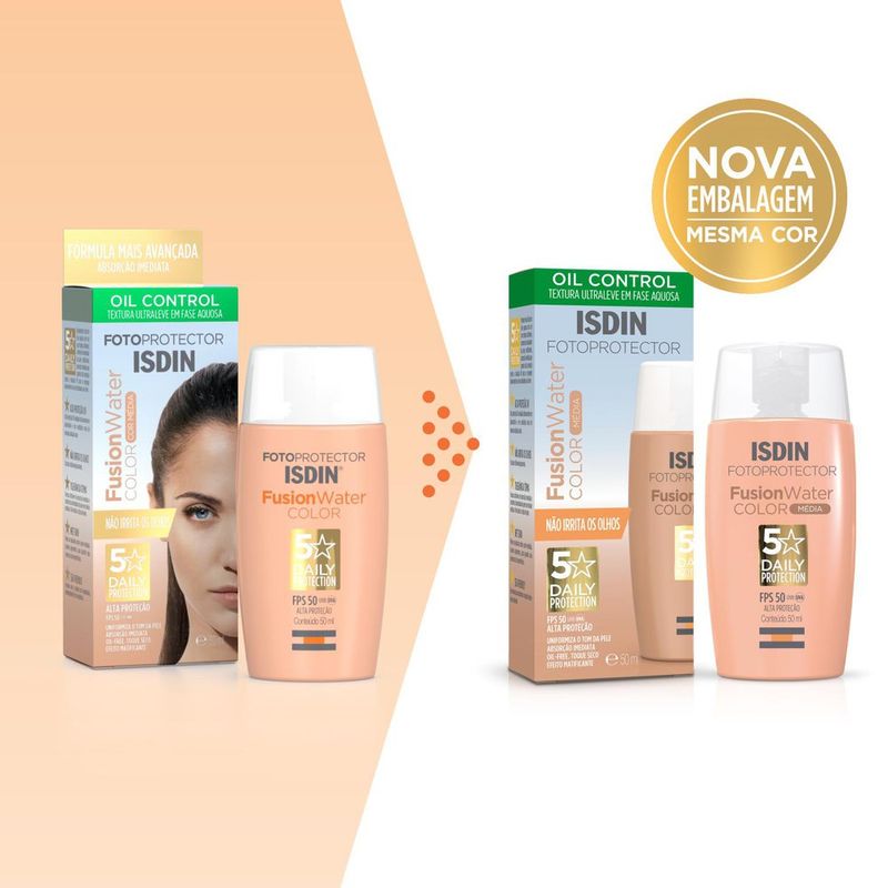Protetor-Solar-Facial-Isdin-Fusion-Water-5-Stars-Color-Fps-50---50ml