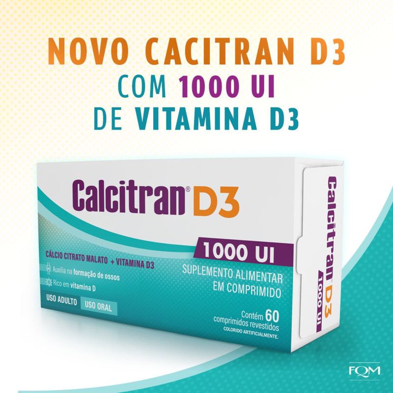 Calcitran-D3-1000ui-Com-60-Comprimidos