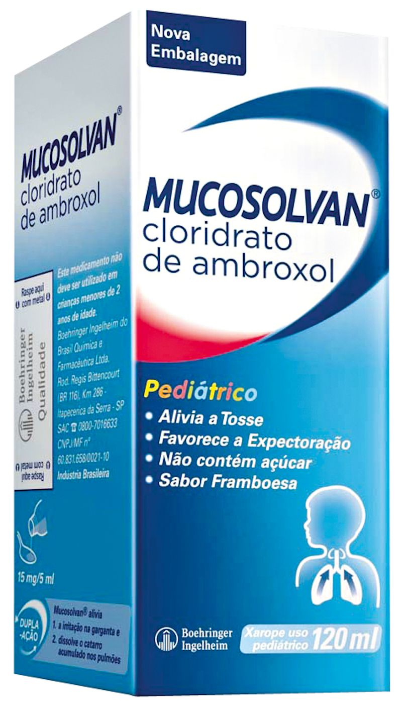 Mucosolvan 15mg/5ml Xarope Com 120ml Pediátrico