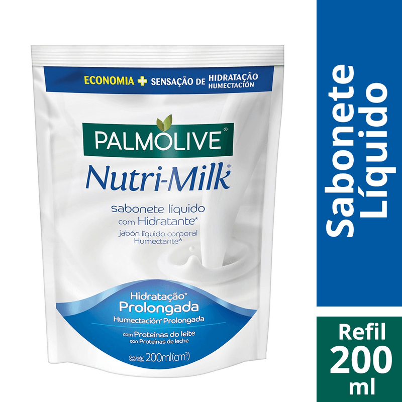 Sabonete Líquido Palmolive Naturals Refil Nutrimilk 200ML - Rommac