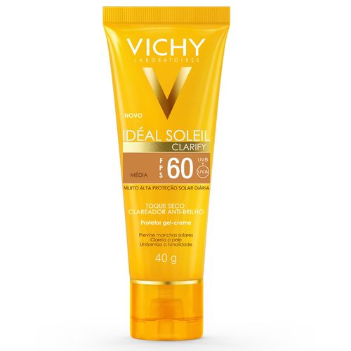 Vichy Protetor Solar Ideal Solei Clarify Cor Média 40g