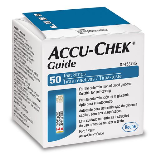 Fita Accu Chek  Guide Com 50 Testes