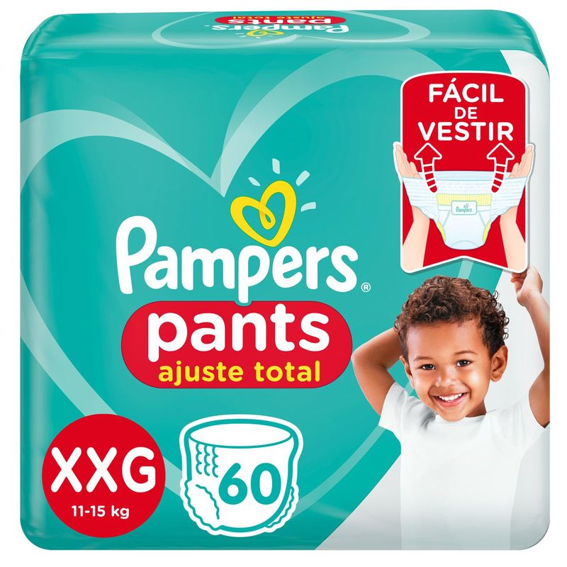 Fralda Pampers Pants Ajuste Total XXG 60 unidades - Pague Menos