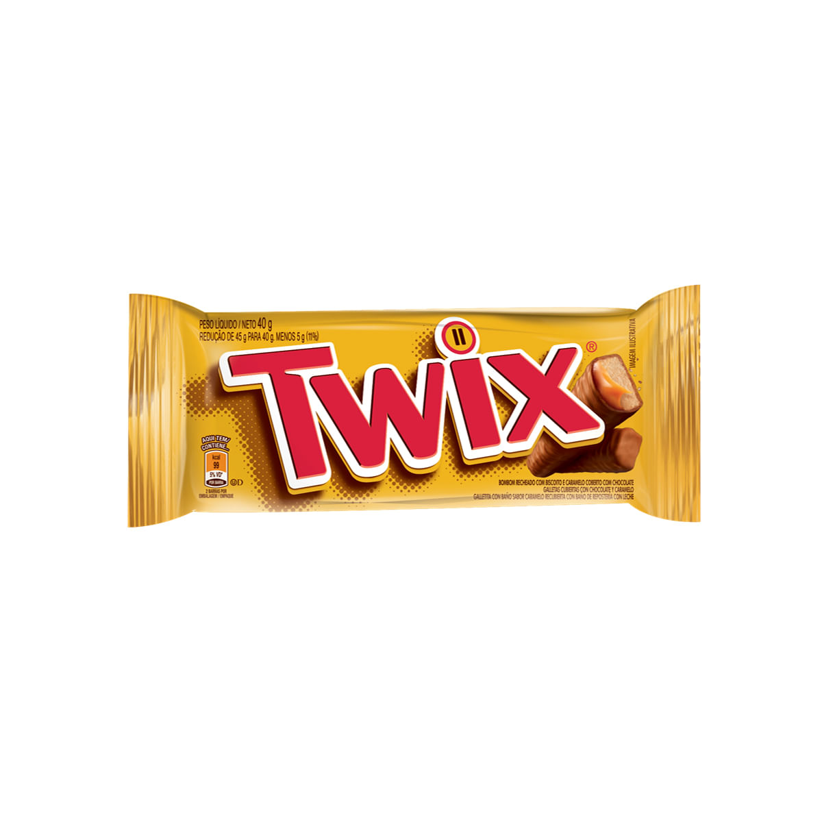 Chocolate Twix Original 40g - Extrafarma