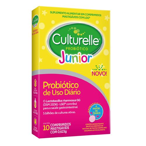 Culturelle Junior Probiótico Com 10 Comprimidos Mastigáveis