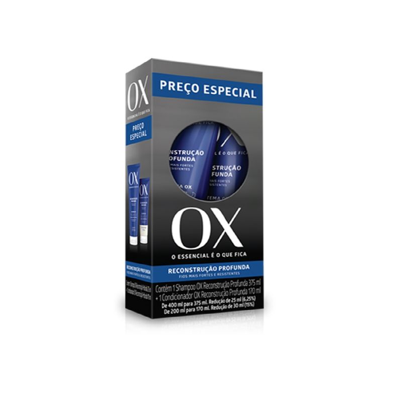 Pack Shampoo Ox Restaura 375ml + Condicionador 170ml