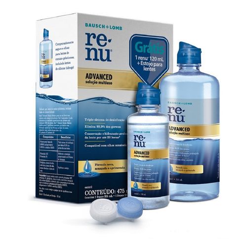 Renu Advanced 355ml Gratis 120ml + Estojo De Lentes