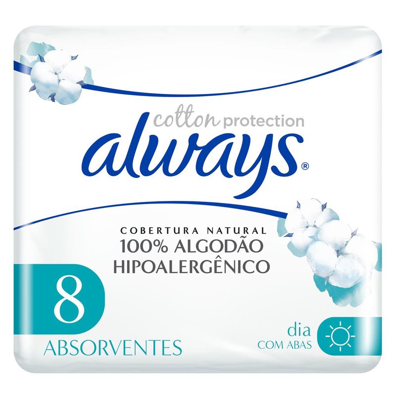 absorvente-always-cotton-protection-cobertura-natural-dia-com-abas-com-8-unidades-principal