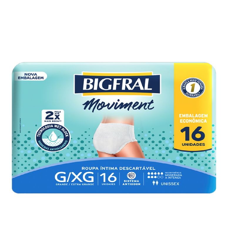 roupa-para-incontinencia-bigfral-moviment-tamanho-g-xg-com-16-unidades-nova-embalagem-principal