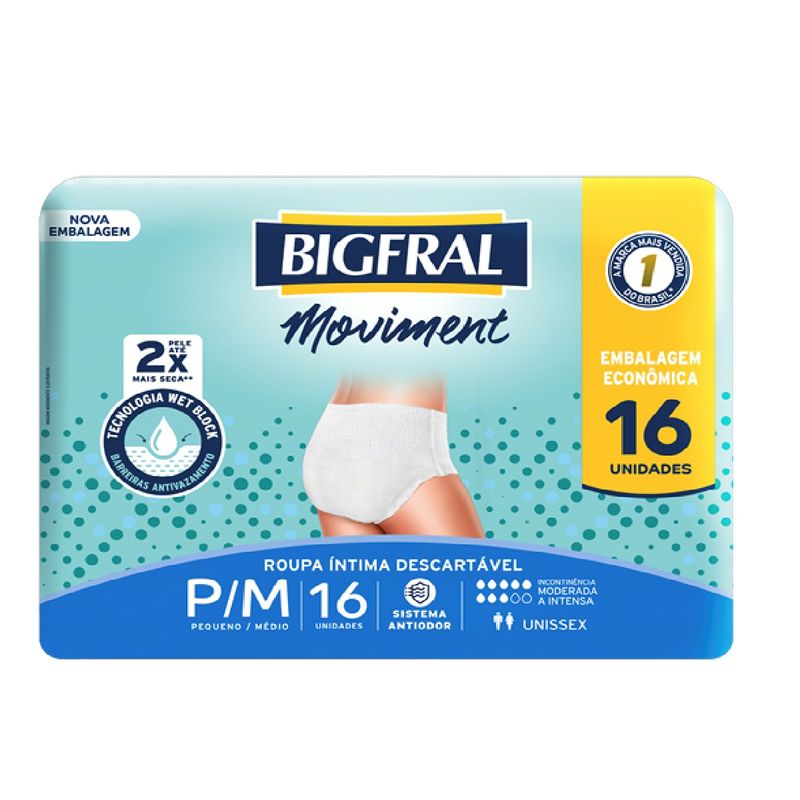 roupa-para-incontinencia-bigfral-moviment-tamanho-p-m-com-16-unidades-nova-embalagem-principal