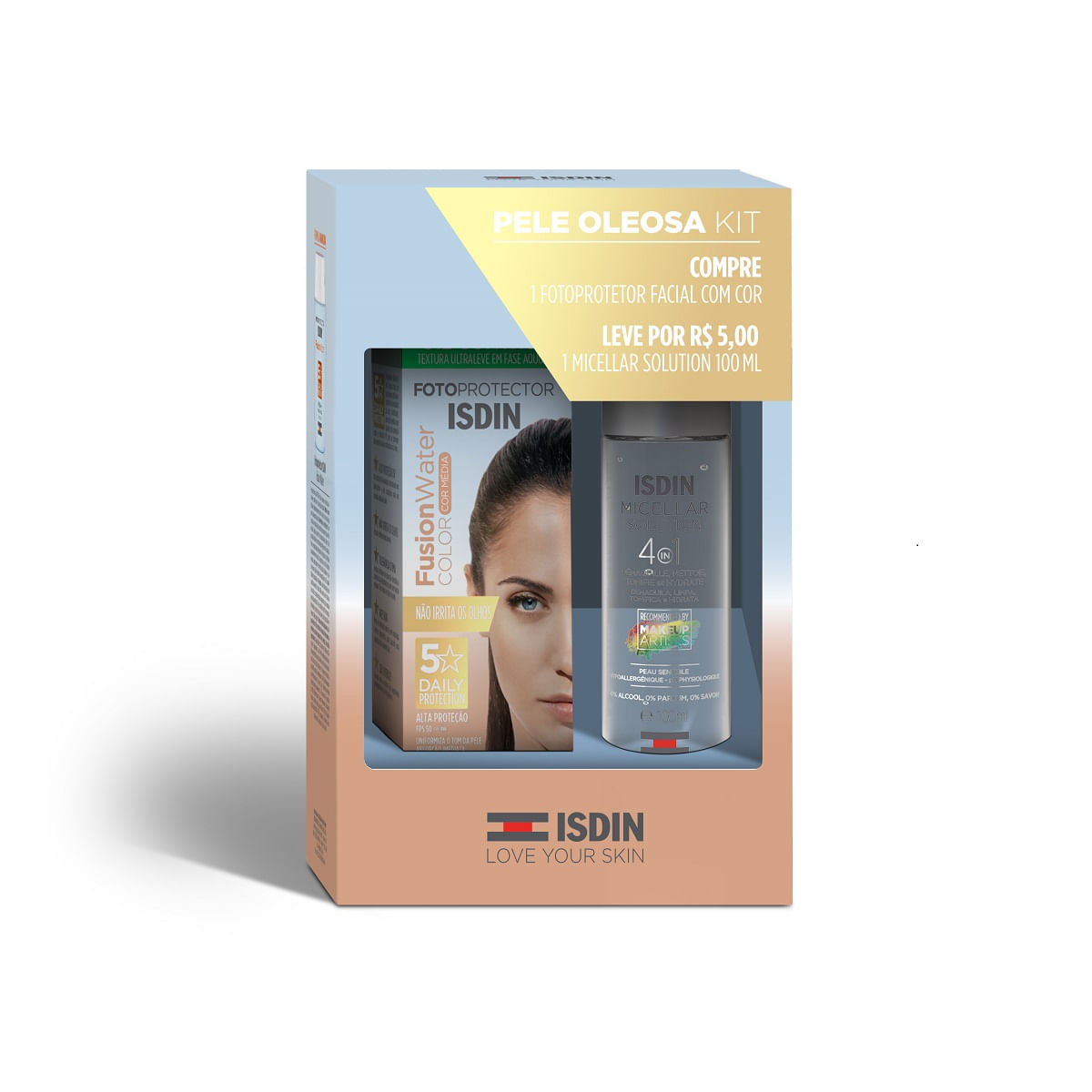 Protetor Solar Facil Isdin Fusion Water Color Fps50 Cor Média 50ml Leve Por R$5,00 Isdin Micellar Solution 4em1100ml é boa?