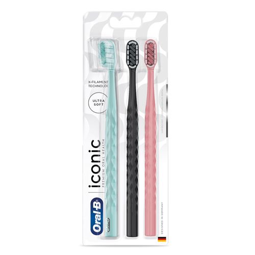 Escova Dental Oral B Iconic Com 3 Unidades