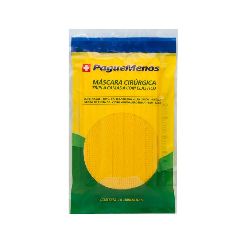 mascara-amarela-tripla-cirurgica-brasil-pague-menos-com-10-unidades-principal